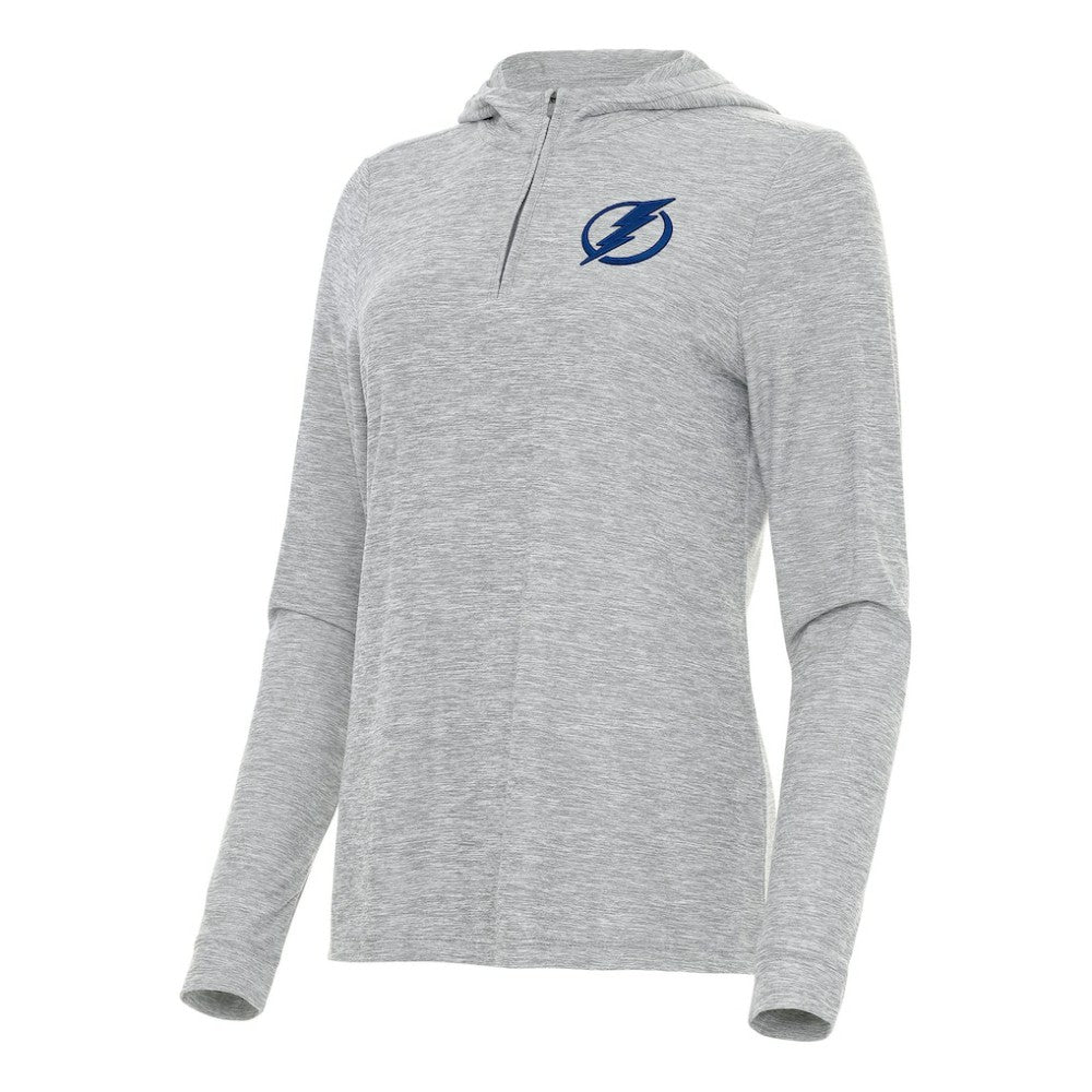 NHL Heather Gray Tampa Bay Lightning Antigua Women's Daybreak Quarter-Zip Hoodie