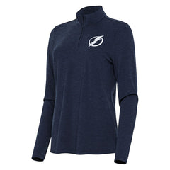 NHL Heather Navy Tampa Bay Lightning Antigua Women's Bright Quarter-Zip Top