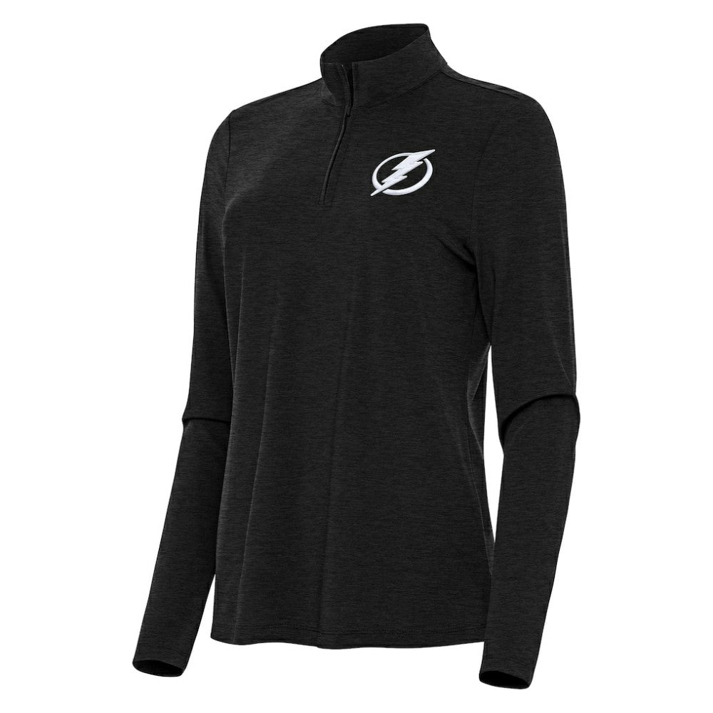 NHL Heather Black Tampa Bay Lightning Antigua Women's Bright Quarter-Zip Top