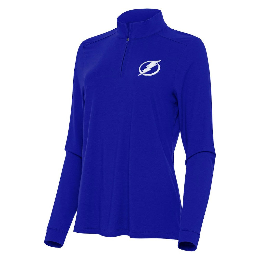 NHL Royal Tampa Bay Lightning Antigua Women's Intent Quarter-Zip Top
