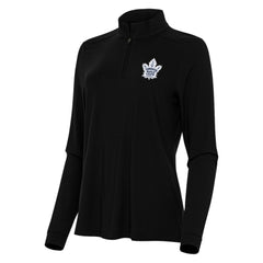 NHL Black Toronto Maple Leafs Antigua Women's Intent Quarter-Zip Top