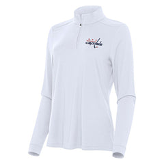 NHL White Washington Capitals Antigua Women's Intent Quarter-Zip Top
