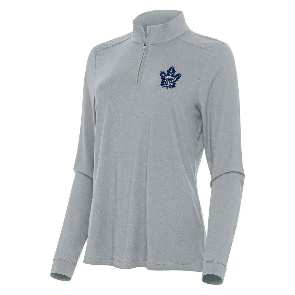 NHL Gray Toronto Maple Leafs Antigua Women's Intent Quarter-Zip Top