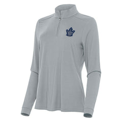 NHL Gray Toronto Maple Leafs Antigua Women's Intent Quarter-Zip Top