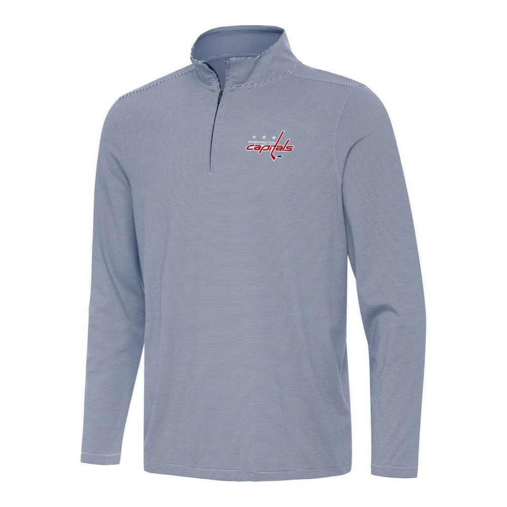 NHL Navy Washington Capitals Antigua Twine Quarter-Zip Top