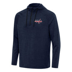NHL Heather Navy Washington Capitals Antigua Spikes Quarter-Zip Hoodie
