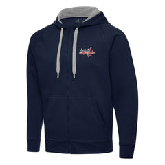 NHL Navy Washington Capitals Antigua Big & Tall Victory Full-Zip Hoodie