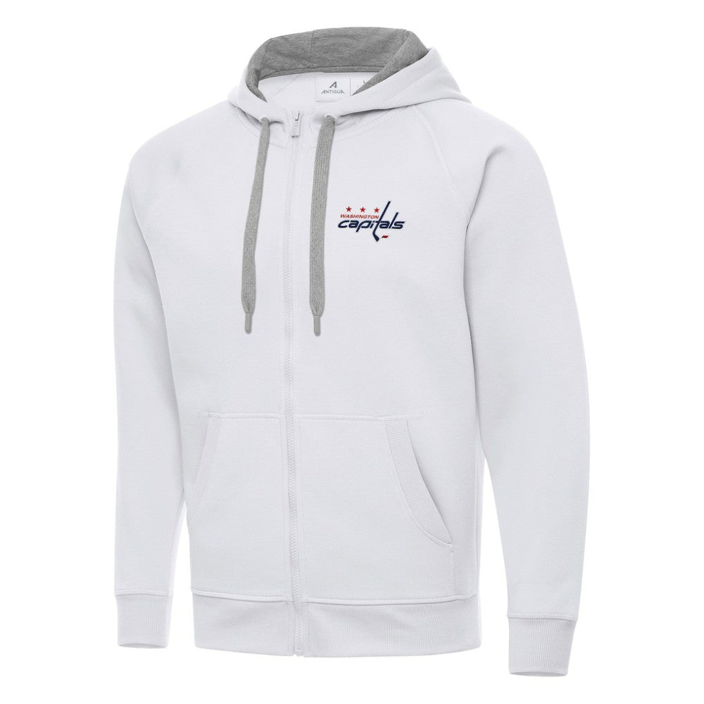 NHL White Washington Capitals Antigua Big & Tall Victory Full-Zip Hoodie