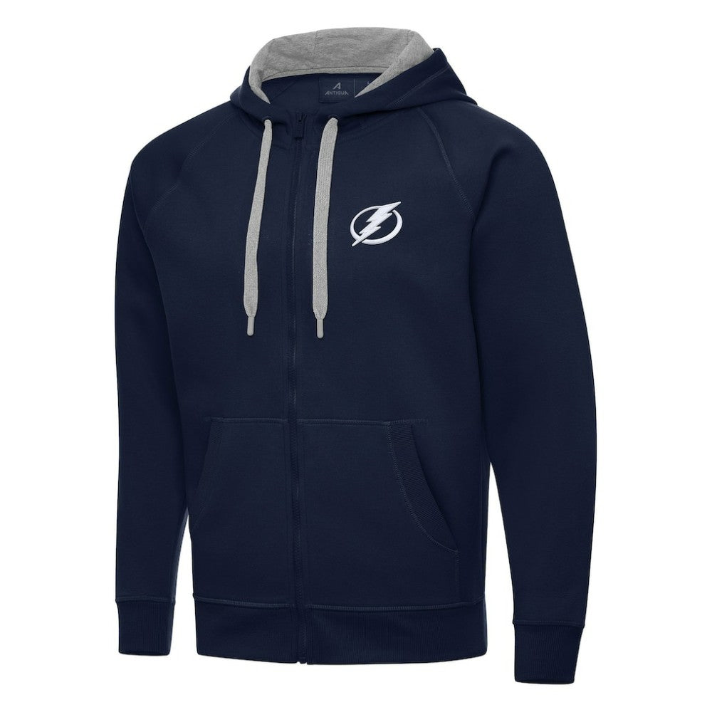 NHL Navy Tampa Bay Lightning Antigua Big & Tall Victory Full-Zip Hoodie