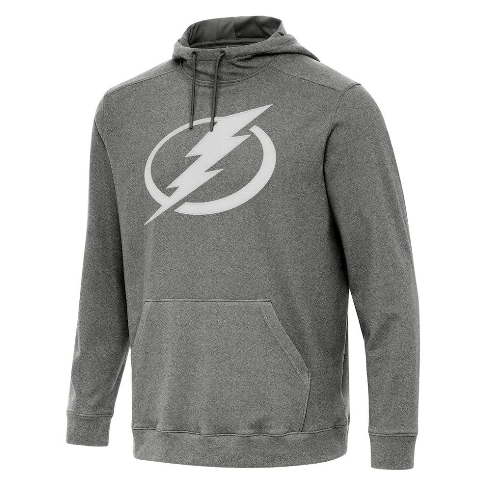 NHL Heather Black Tampa Bay Lightning Antigua Cloud Pullover Hoodie
