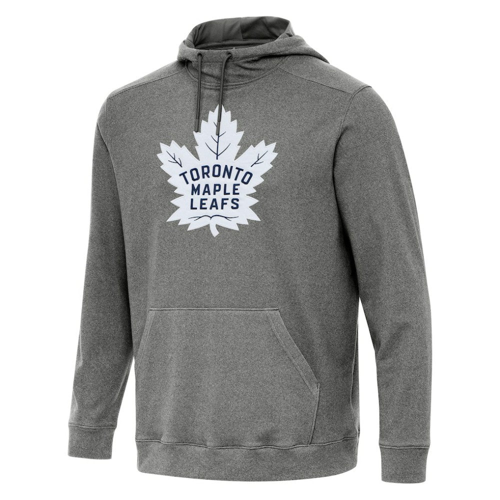 NHL Heather Black Toronto Maple Leafs Antigua Cloud Pullover Hoodie