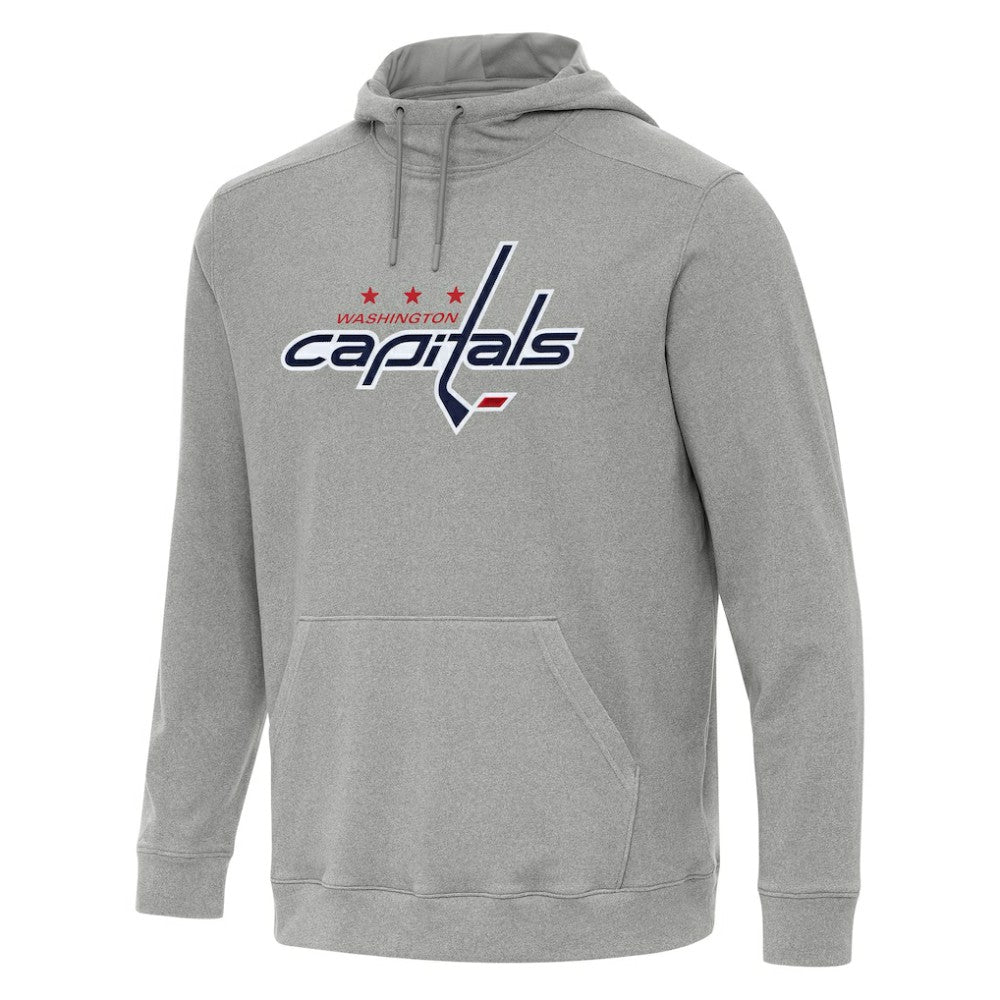 NHL Heather Gray Washington Capitals Antigua Cloud Pullover Hoodie