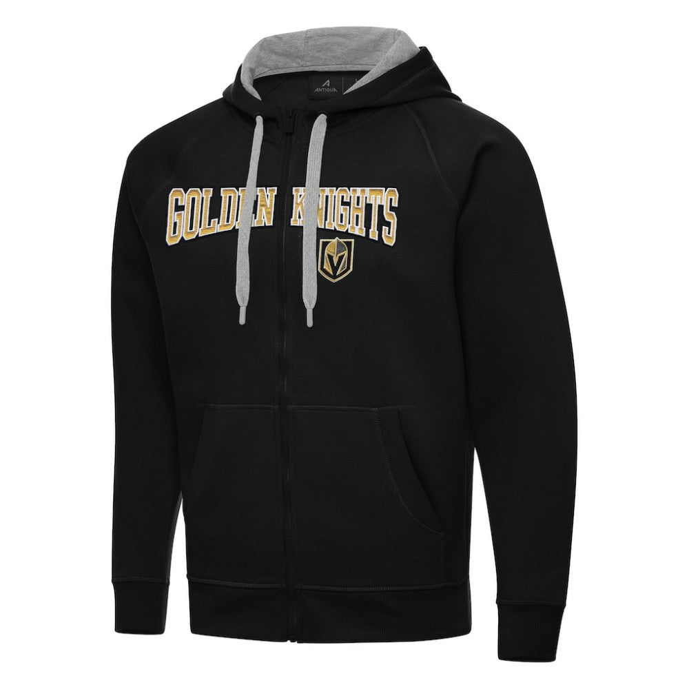NHL Black Vegas Golden Knights Antigua Big & Tall Victory Full-Zip Hoodie