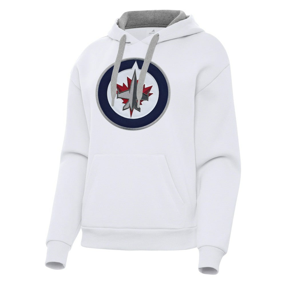 NHL White Winnipeg Jets Antigua Women's Victory Pullover Hoodie