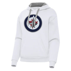 NHL White Winnipeg Jets Antigua Women's Victory Pullover Hoodie