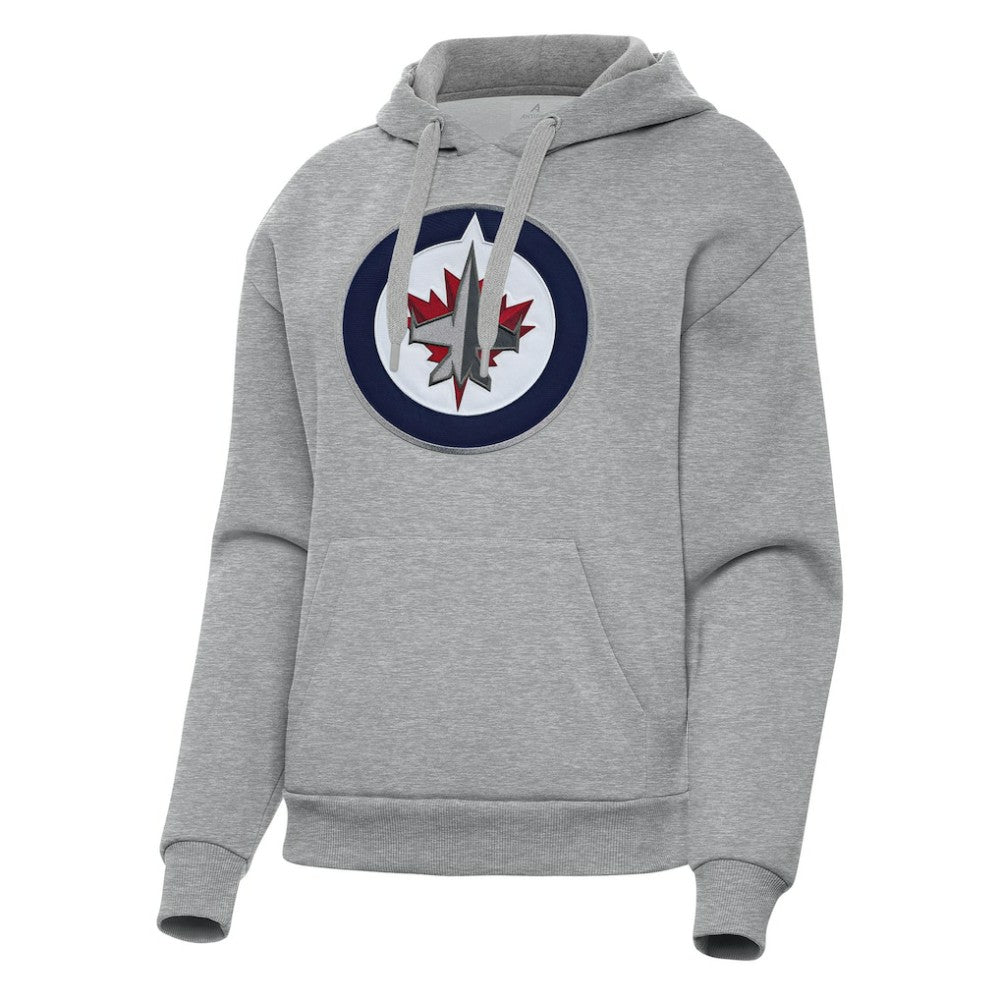 NHL Heather Gray Winnipeg Jets Antigua Women's Victory Pullover Hoodie
