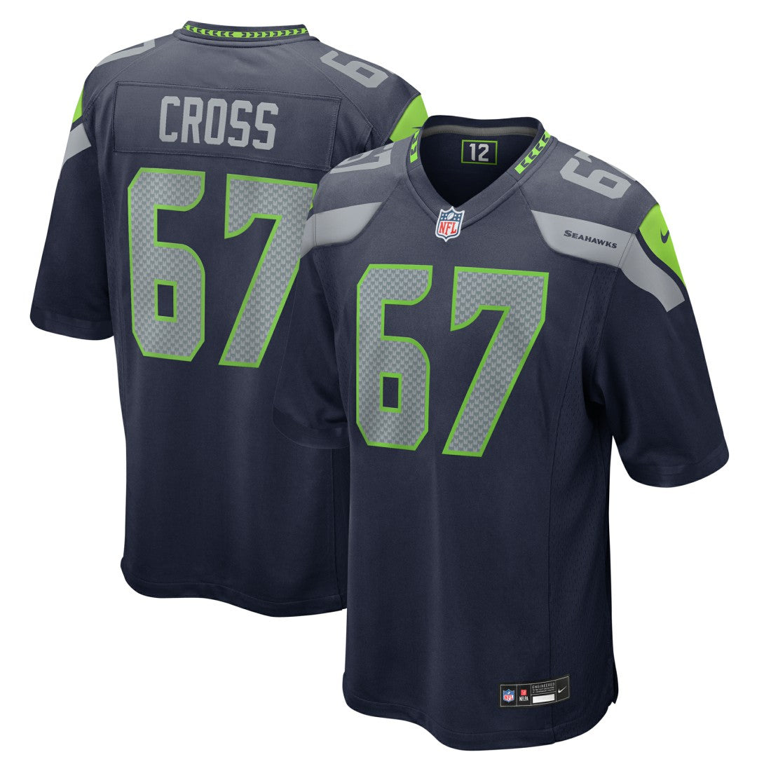 Charles Cross  Game Jersey - Seattle Seahawks
