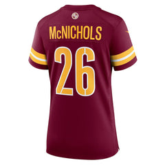 Jeremy McNichols  Women's Team Game Jersey - Washington Commanders