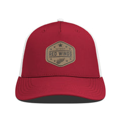 NHL Red Detroit Red Wings Men's Levelwear Faux Leather Patch Structured Adjustable Hat