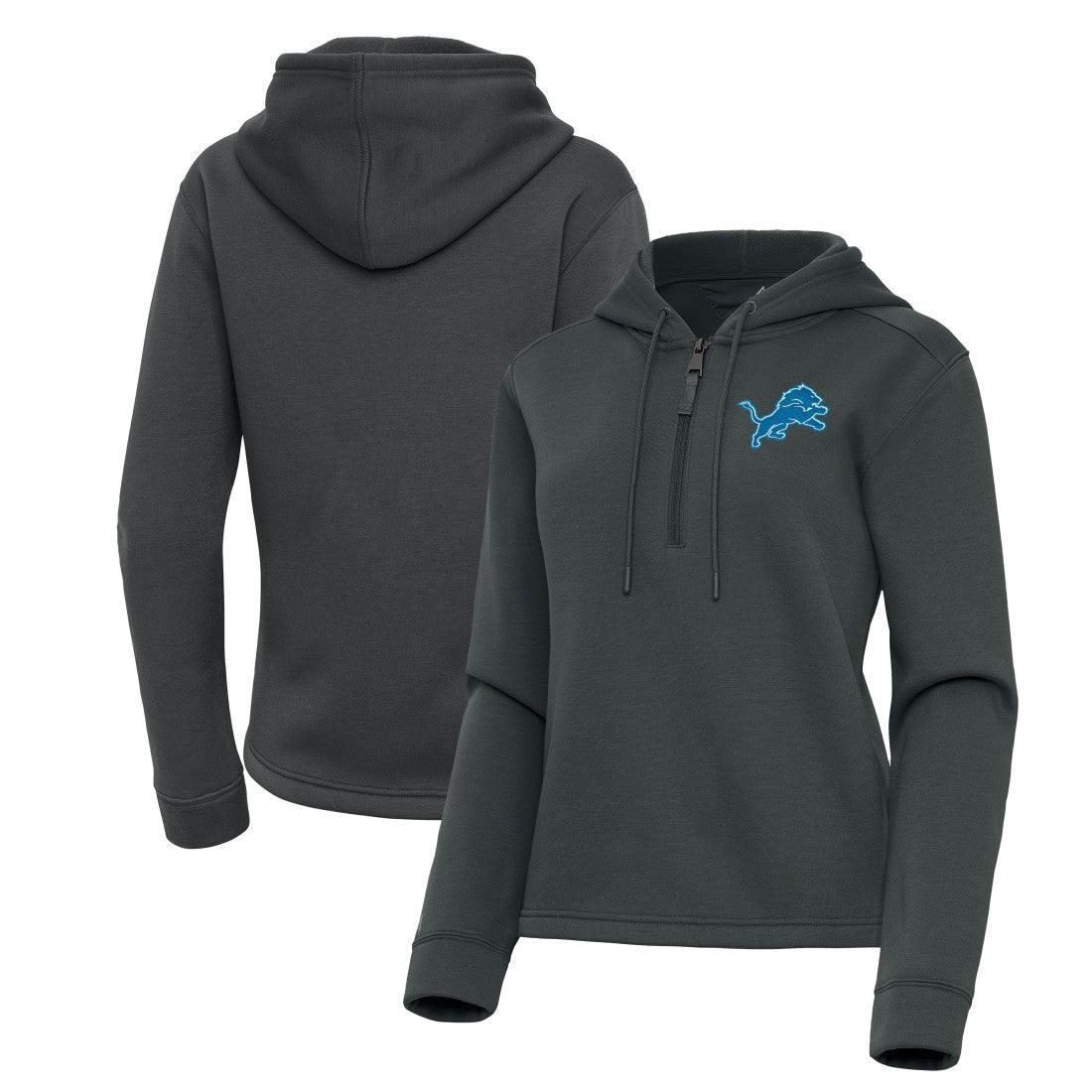 Antigua Women's Contemporary Quarter-Zip Hoodie - Detroit Lions