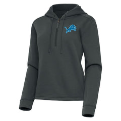 Antigua Women's Contemporary Quarter-Zip Hoodie - Detroit Lions