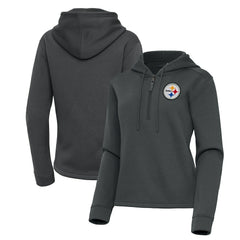 Antigua Women's Contemporary Quarter-Zip Hoodie - Pittsburgh Steelers