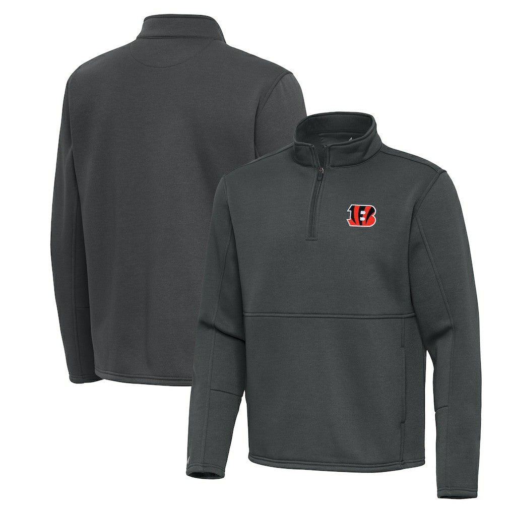 Antigua Twist Quarter-Zip Pullover Jacket - Cincinnati Bengals