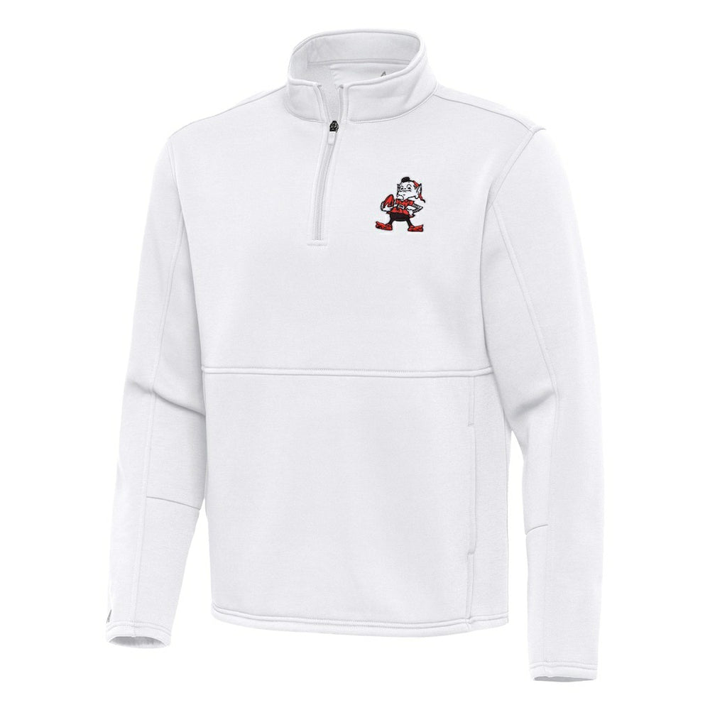 Antigua Twist Quarter-Zip Pullover Jacket - Cleveland Browns