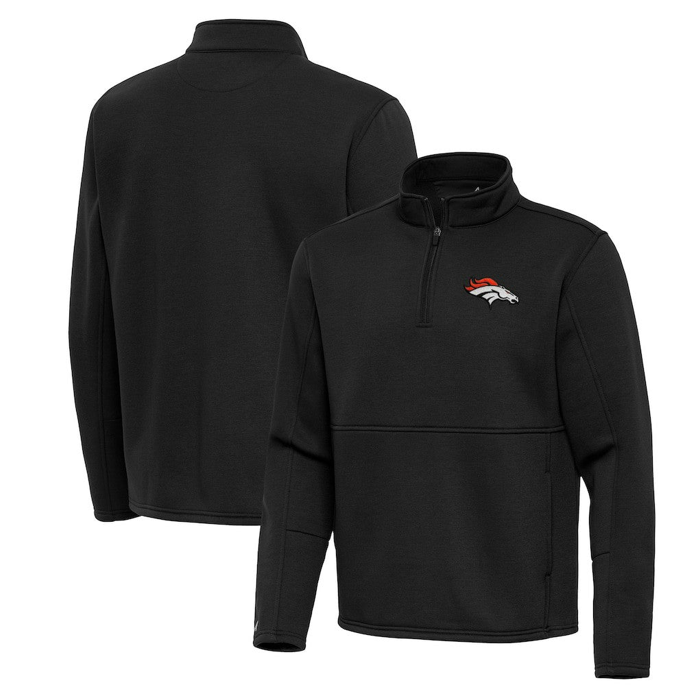 Antigua Twist Quarter-Zip Pullover Jacket - Denver Broncos