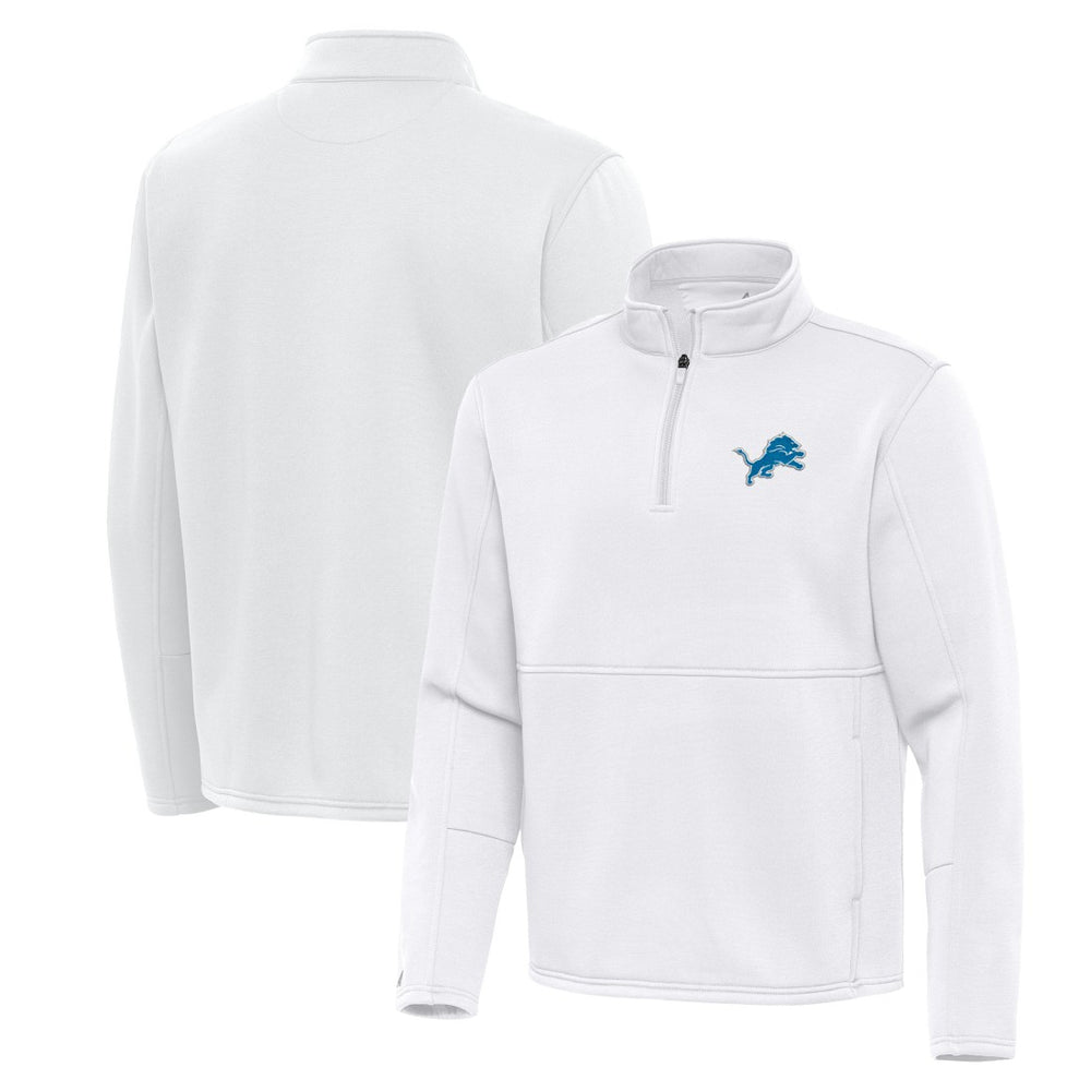 Antigua Twist Quarter-Zip Pullover Jacket - Detroit Lions