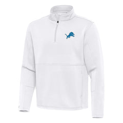 Antigua Twist Quarter-Zip Pullover Jacket - Detroit Lions