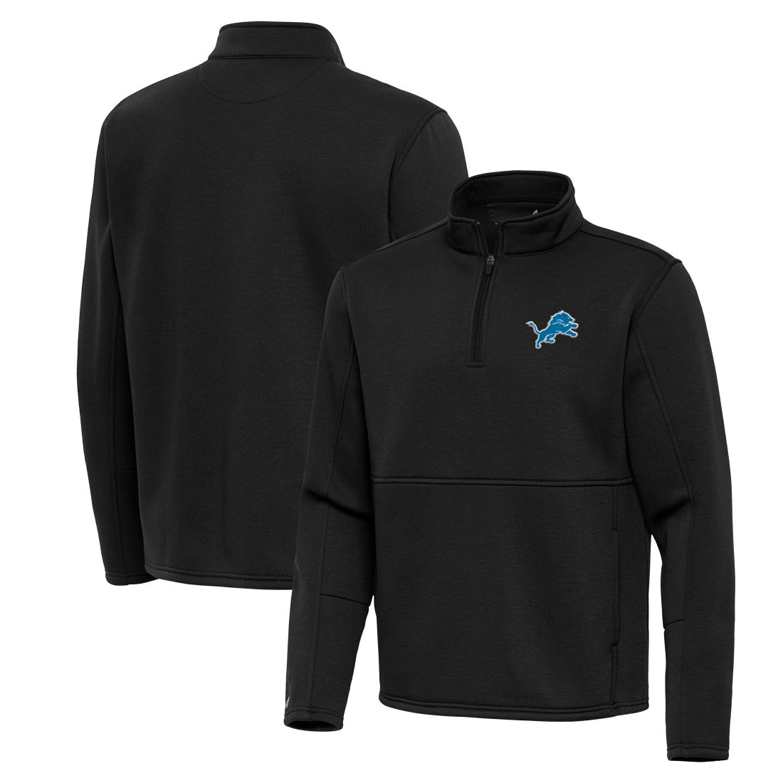 Antigua Twist Quarter-Zip Pullover Jacket - Detroit Lions