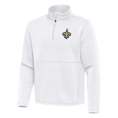 Antigua Twist Quarter-Zip Pullover Jacket - New Orleans Saints