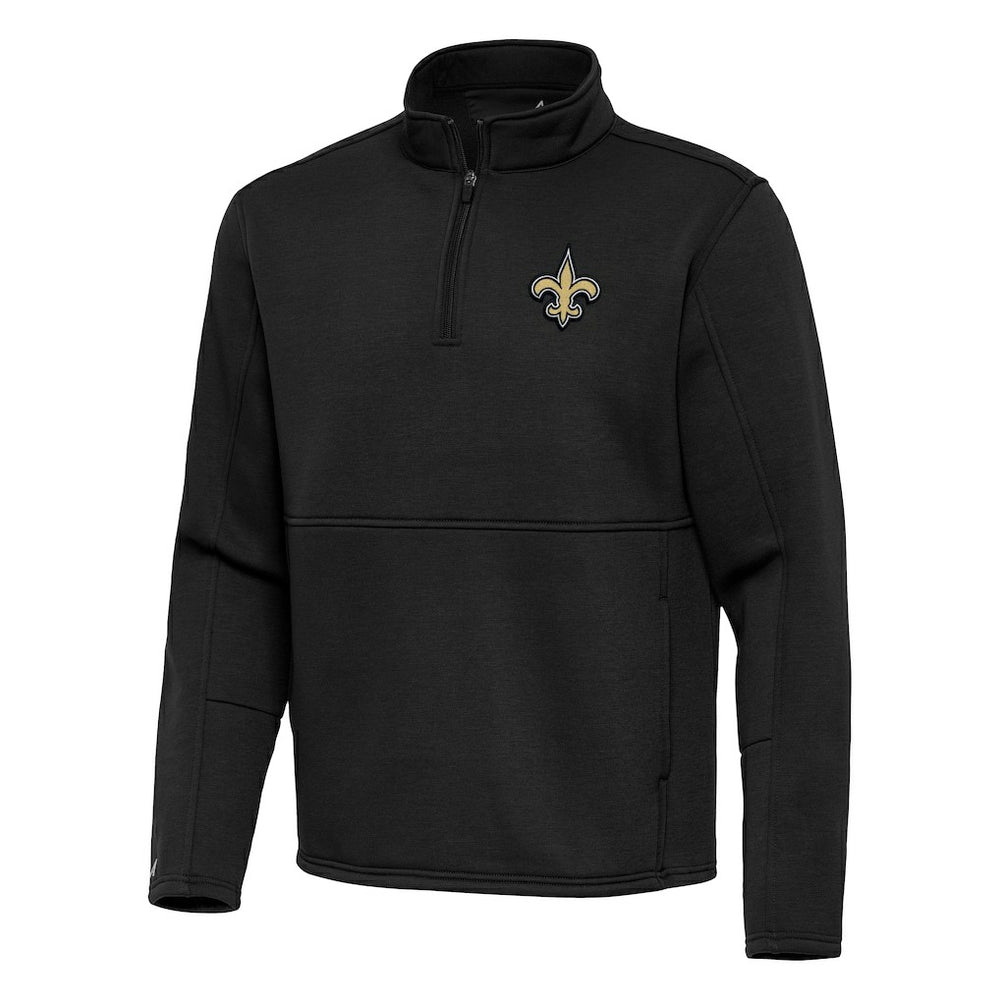 Antigua Twist Quarter-Zip Pullover Jacket - New Orleans Saints