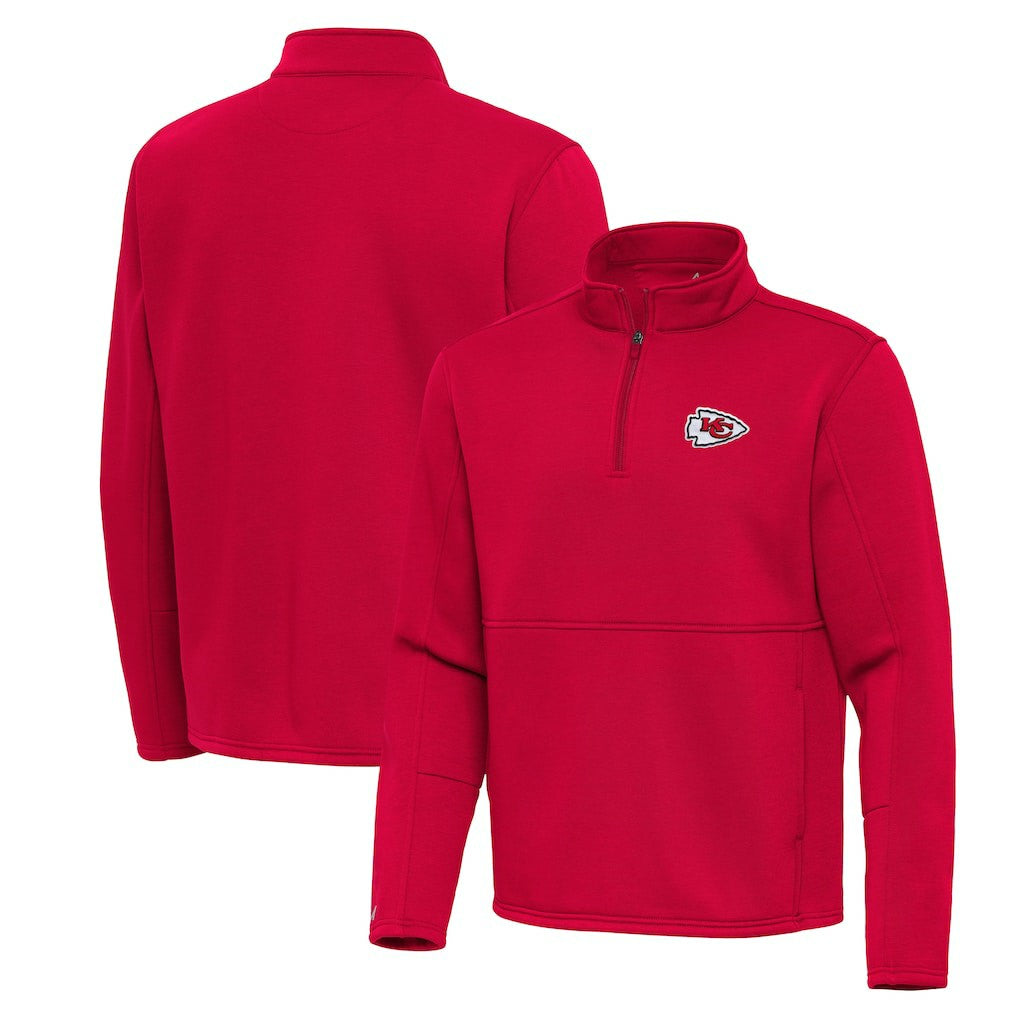 Antigua Twist Quarter-Zip Pullover Jacket - Kansas City Chiefs