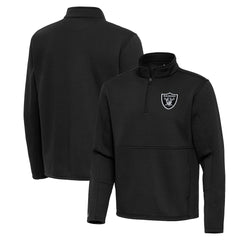Antigua Twist Quarter-Zip Pullover Jacket - Las Vegas Raiders
