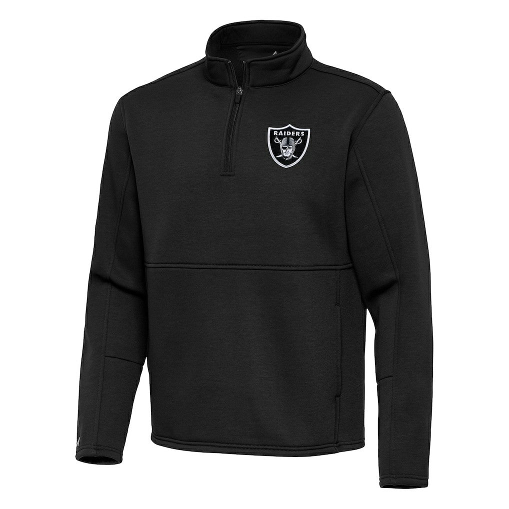 Antigua Twist Quarter-Zip Pullover Jacket - Las Vegas Raiders