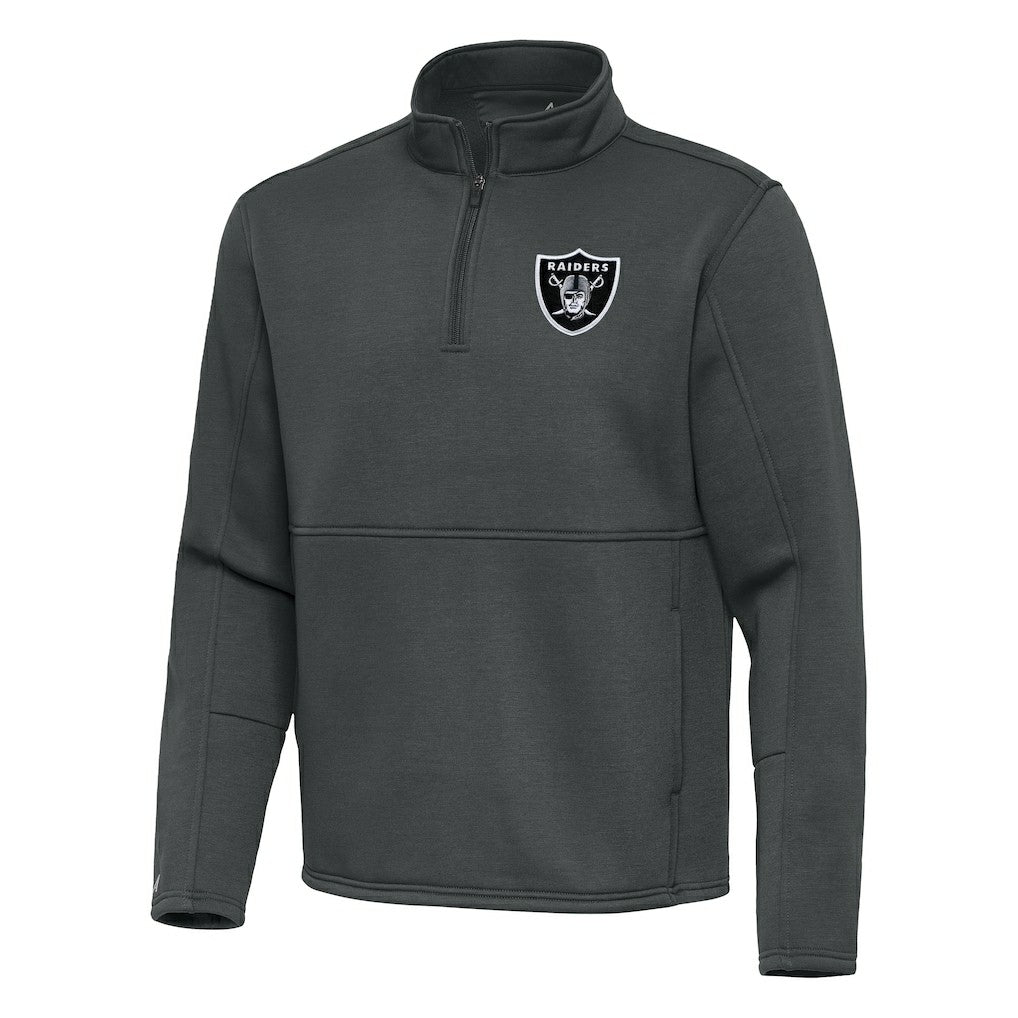 Antigua Twist Quarter-Zip Pullover Jacket - Las Vegas Raiders
