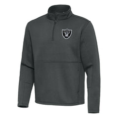 Antigua Twist Quarter-Zip Pullover Jacket - Las Vegas Raiders