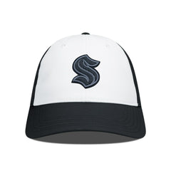NHL Black/White Seattle Kraken Levelwear Endure Nightfall Blackout Patch Unstructured Flex Hat