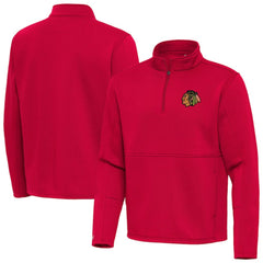 NHL Red Chicago Blackhawks Antigua Twist Quarter-Zip Pullover Jacket