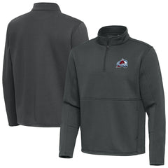 NHL Silver Colorado Avalanche Antigua Twist Quarter-Zip Pullover Jacket