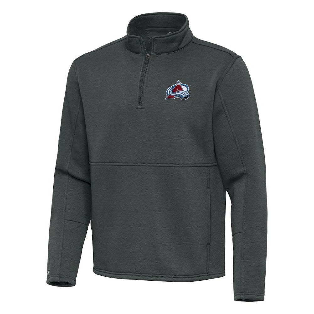 NHL Silver Colorado Avalanche Antigua Twist Quarter-Zip Pullover Jacket