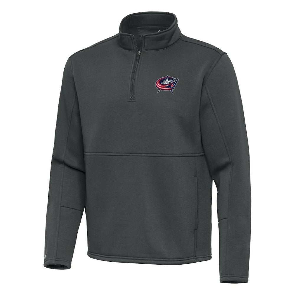 NHL Silver Columbus Blue Jackets Antigua Twist Quarter-Zip Pullover Jacket