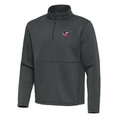 NHL Silver Columbus Blue Jackets Antigua Twist Quarter-Zip Pullover Jacket