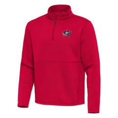 NHL Red Columbus Blue Jackets Antigua Twist Quarter-Zip Pullover Jacket