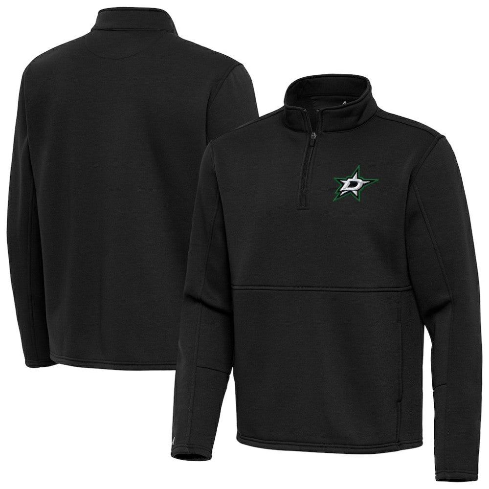 NHL Black Dallas Stars Antigua Twist Quarter-Zip Pullover Jacket