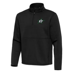 NHL Black Dallas Stars Antigua Twist Quarter-Zip Pullover Jacket