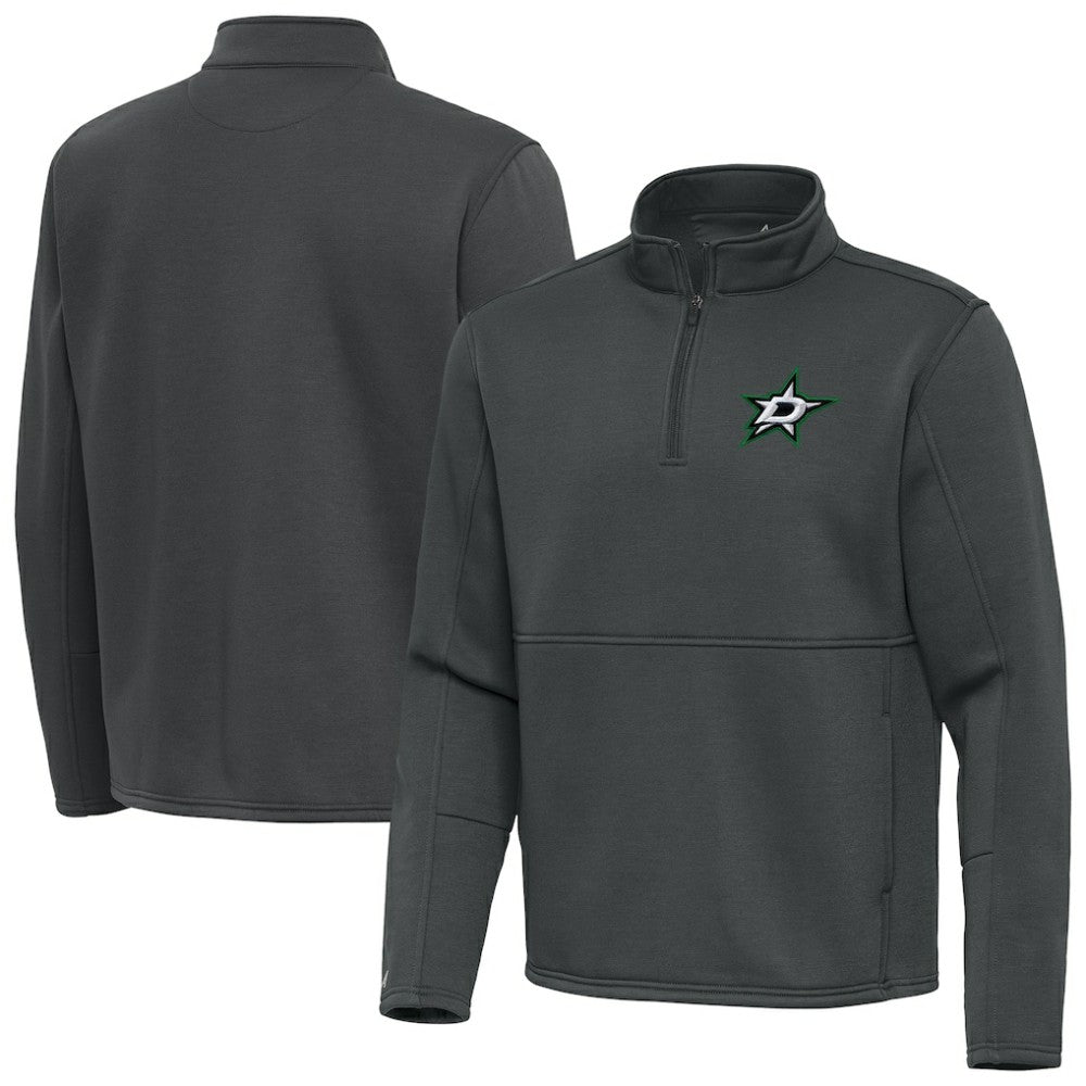 NHL Silver Dallas Stars Antigua Twist Quarter-Zip Pullover Jacket