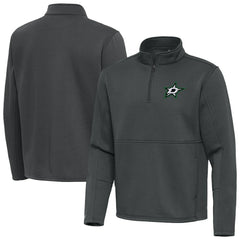 NHL Silver Dallas Stars Antigua Twist Quarter-Zip Pullover Jacket